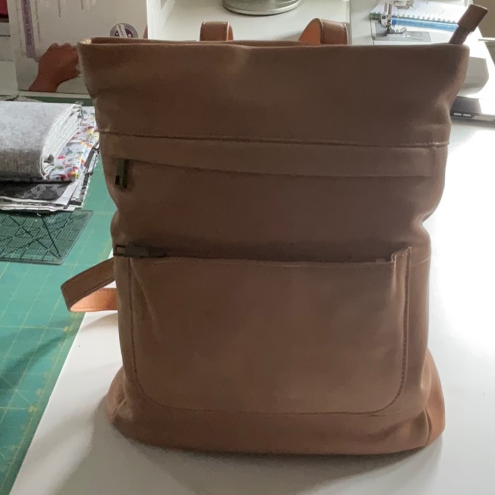 Leather backpack laptop/ipad bag